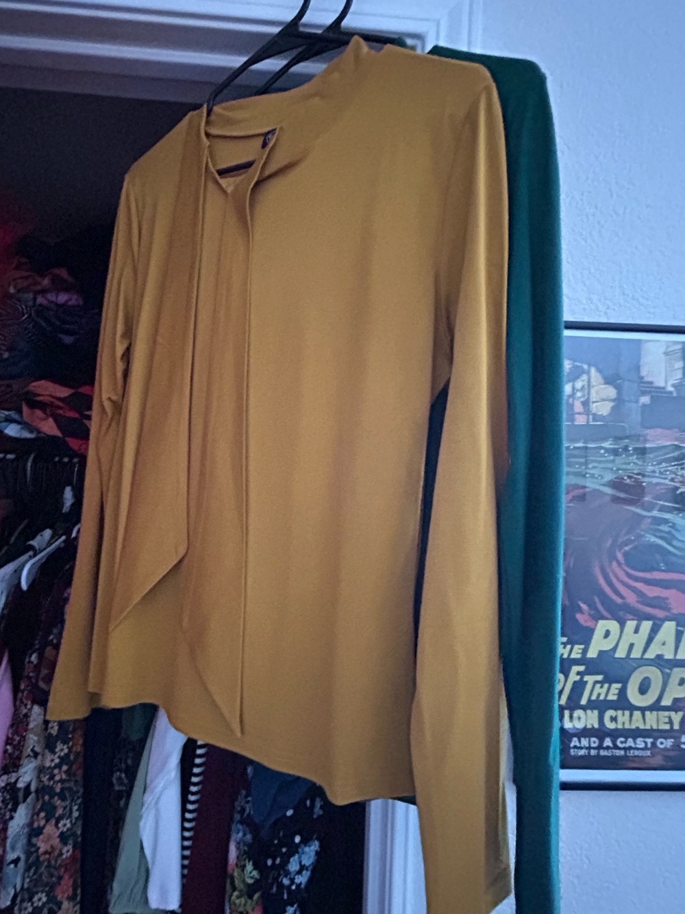Voodoo Vixen Mustard Retro Doll Tie Top